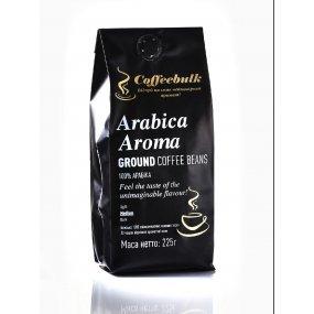 Кава зернова мелена Arabica Aroma 17/18scr (Арабіка Арома) 225г. TM COFFEEBULK! БЕЗКОШТОВНА доставка від 1кг!