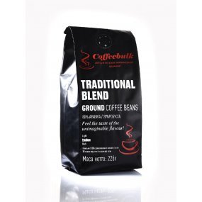 Кава зерновa мелена Traditional blend 17/18scr (Традиційний бленд) 225г. TM COFFEEBULK! БЕЗКОШТОВНА доставка від 1кг!