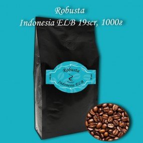 Кава зернова Robusta Indonesia ELB 19scr (Робуста Індонезія) 1000г.  БЕЗКОШТОВНА ДОСТАВКА від 1кг!