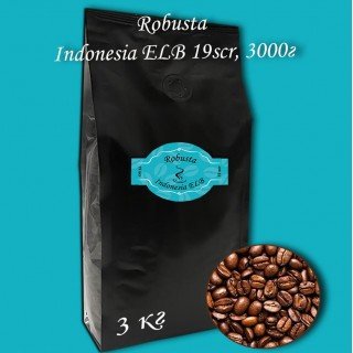 Кава зернова Robusta Indonesia ELB 19scr С.В. 3000г