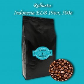 Кава зернова Robusta Indonesia ELB 19scr (Робуста Індонезія) 500г.  БЕЗКОШТОВНА ДОСТАВКА від 1кг!