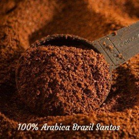 Кава зернова мелена Arabica Brazil Santos Gr.C.B.