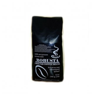 Кава зернова мелена Robusta  500г. БЕЗКОШТОВНА доставка від 1кг!