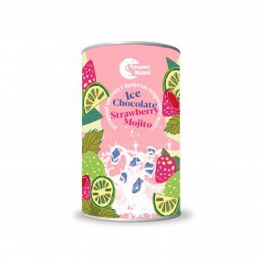 Розчинний гарячий шоколад ICE STRAWBERRY MOJITO. Полуничний мохіто.  200г. БЕЗКОШТОВНА доставка від 5шт. (1кг)!