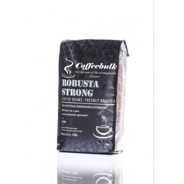 Кава зернова Robusta Strong 18scr (Робуста Стронг) 1000г. TM COFFEEBULK! БЕЗКОШТОВНА доставка від 1 кг!
