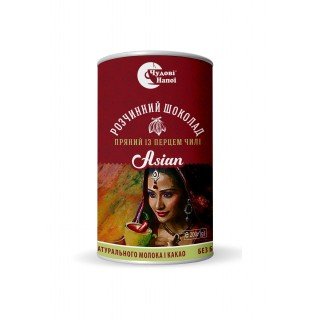 Розчинний гарячий шоколад ASIAN. Пряний з перцем чилі. 200г. БЕЗКОШТОВНА доставка від 5шт. (1кг)!