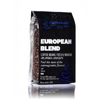 АКЦІЯ! Кава зерновa European blend 17/18scr (Європейський бленд) 500г. TM COFFEEBULK! БЕЗКОШТОВНА доставка від 1кг!