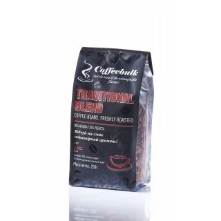 АКЦІЯ! Кава зерновa Traditional blend 17/18scr (Традиційний бленд) 250г. TM COFFEEBULK! БЕЗКОШТОВНА доставка від 1кг!