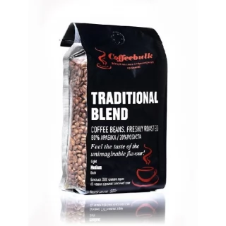 АКЦІЯ! Кава зерновa Traditional blend 17/18scr (Традиційний бленд) 500г. TM COFFEEBULK! БЕЗКОШТОВНА доставка від 1кг!